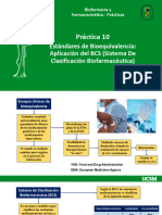 Práctica 10 - Estándares de Bioequivalencia Aplicación Del BCS - Sistema de Clasificación Biofarmacéut