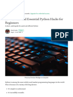 20 Valuable and Essential Python Hacks For Beginners - by Vivek Coder - Better Programming - Aug, 2020 - Medium