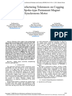 2021 Effect of Manufacturing Tolerances On Cogging Torque of Spoke-Type Permanent Magnet Synchronous Motor