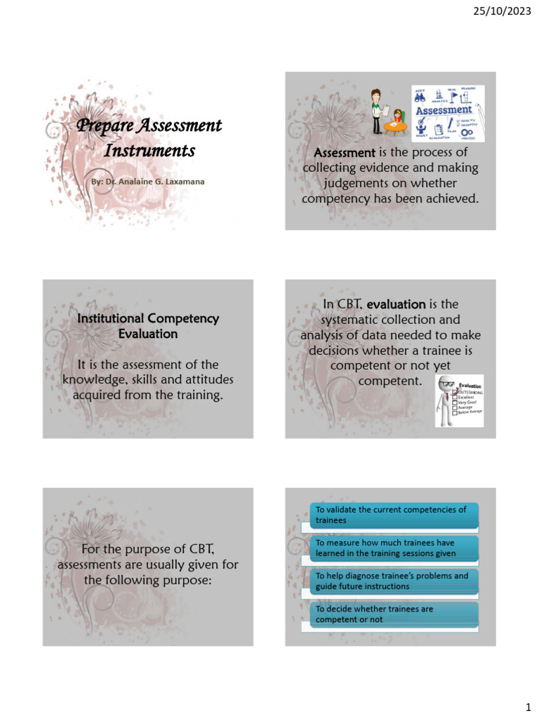 Prepare Assess Instrument | PDF | Educational Assessment | Validity ...