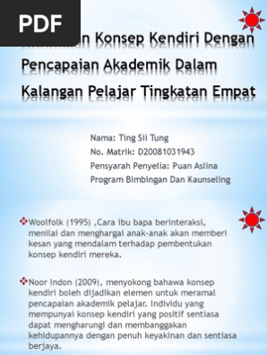 Hubungan Konsep Kendiri Dengan Ian Akademik Pdf