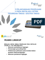 Prosedur Pelaksanaan Pekerjaan Dan K3 Pada Instalasi Listrik Tegangan Tinggi / Ekstra Tinggi