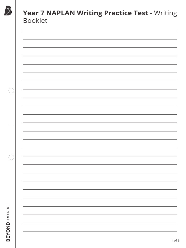 Year 7 NAPLAN Writing Test Guide | PDF
