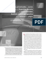 Empresas Privatizadas y Sector Externo en Argentina Durante La Convertibilidad. Análisis Desde La Perspectiva de La Balanza de Pagos