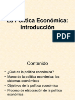 Introduccion Aspectos Principales de La Política Económica
