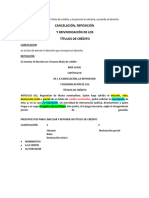 Reposición, Cancelación y Reivindicación de Los Titulos de Crédito Clase de Fecha 10 5 2023