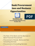 World Bank Procurement Guidelines and Business 1 World Bank Procurement Guidelines