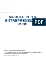 MODULE IN THE ENTREPRENEURIAL MIND Midterm