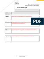 Activity Proposal Form Template