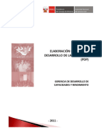 Guía Metodológica para La: Elaboración Del Plan de Desarrollo de Las Personas (PDP)