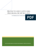01 Proyecto Educativo Del Programa - MÚSICA Udec 2021