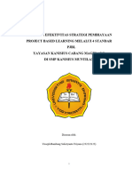 Evaluasi Efektivitas Strategi Pembiayaan Project Based Learning Melalui 4 Standar PJBL Yayasan Kanisius Cabang Magelang Di SMP Kanisius Muntilan