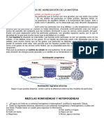 Estados de Agregación de La Materia y Metodos de Separacion