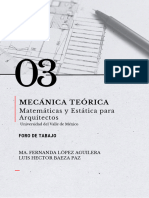 Mecánica Teórica: Matemáticas y Estática para Arquitectos