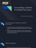 Grounding LLM Models For Increased Accuracy