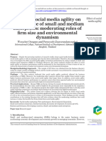 E Ffect of Social Media Agility On Performance of Small and Medium Enterprises: Moderating Roles of Firm Size and Environmental Dynamism