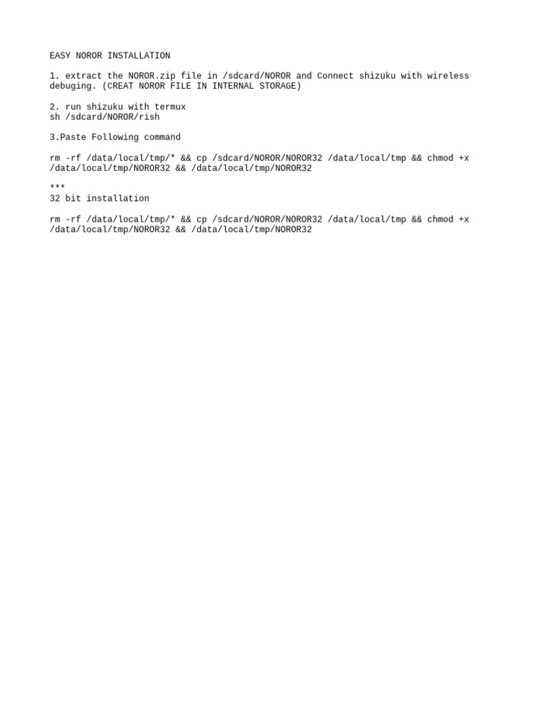 Installation pdf