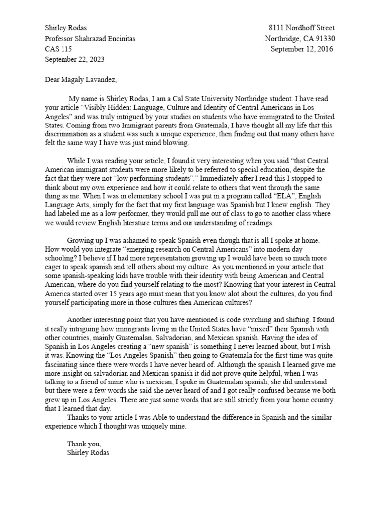 Letter To The Author | PDF