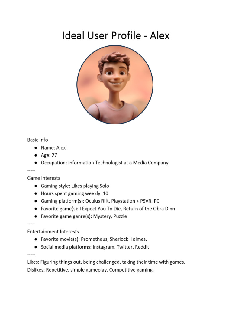 Ideal User Profile Example | PDF