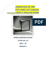 Determination of Refractive Index of Various Liquids Using A Hollow Prism