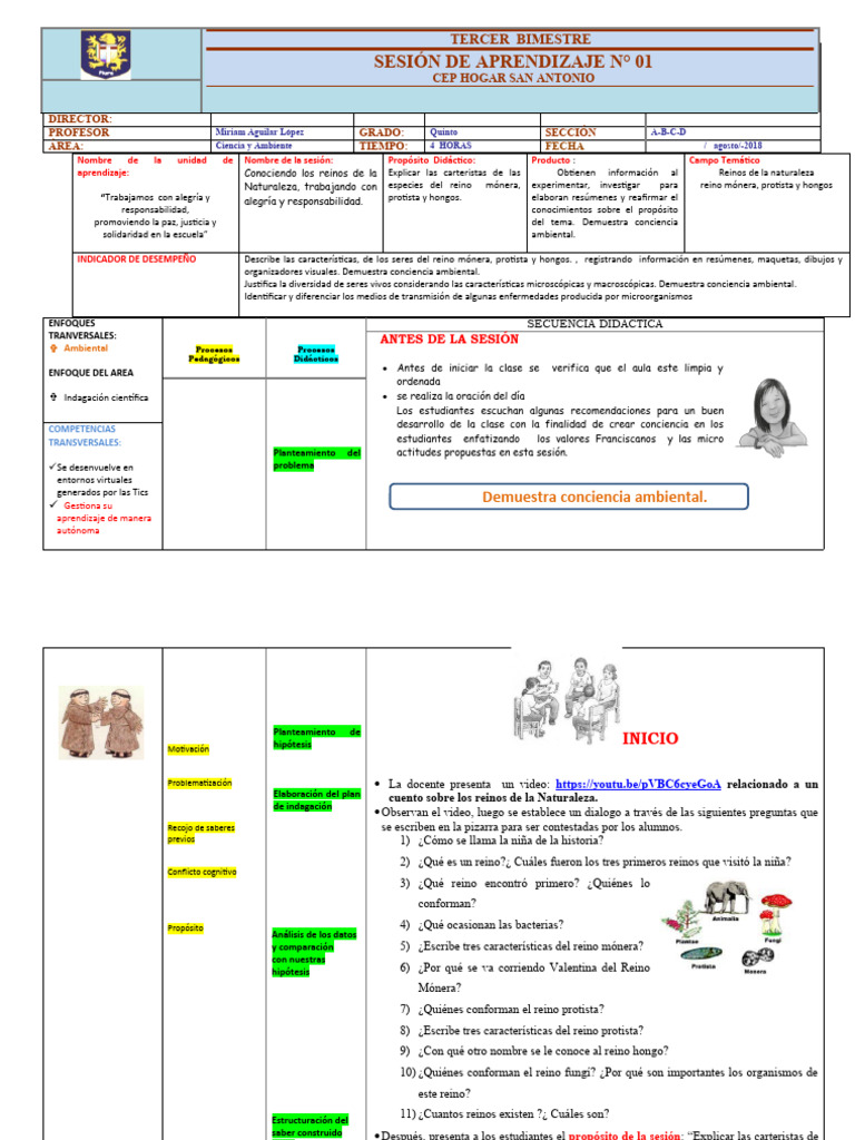 Explorando Reinos Naturales | PDF | Aprendizaje | Hongo