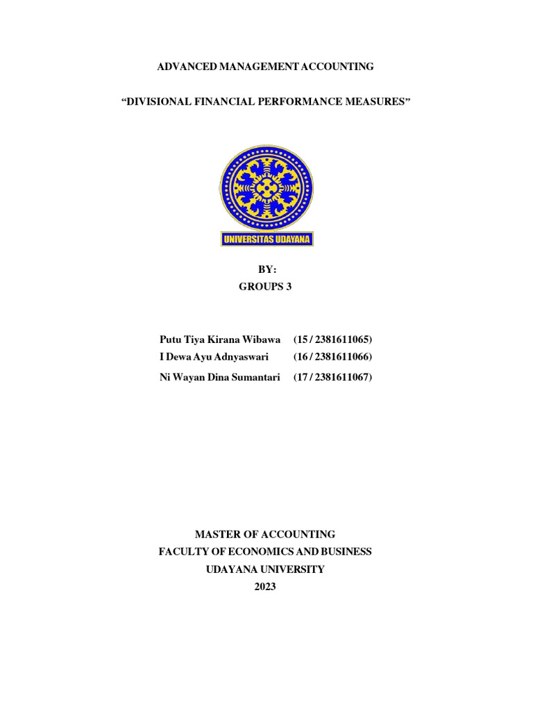 Divisional Profit Measures Explained | PDF | Return On Investment ...