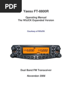 Download Yaesu FT-8800R manual w5jck expanded version by Andy SN687607 doc pdf