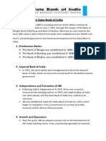 Background of The State Bank of India: 1. Predecessor Banks