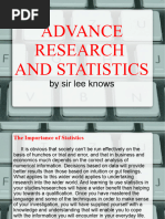 Advance Research and Statistics