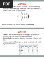 Lesson 4 Matrix Algebra