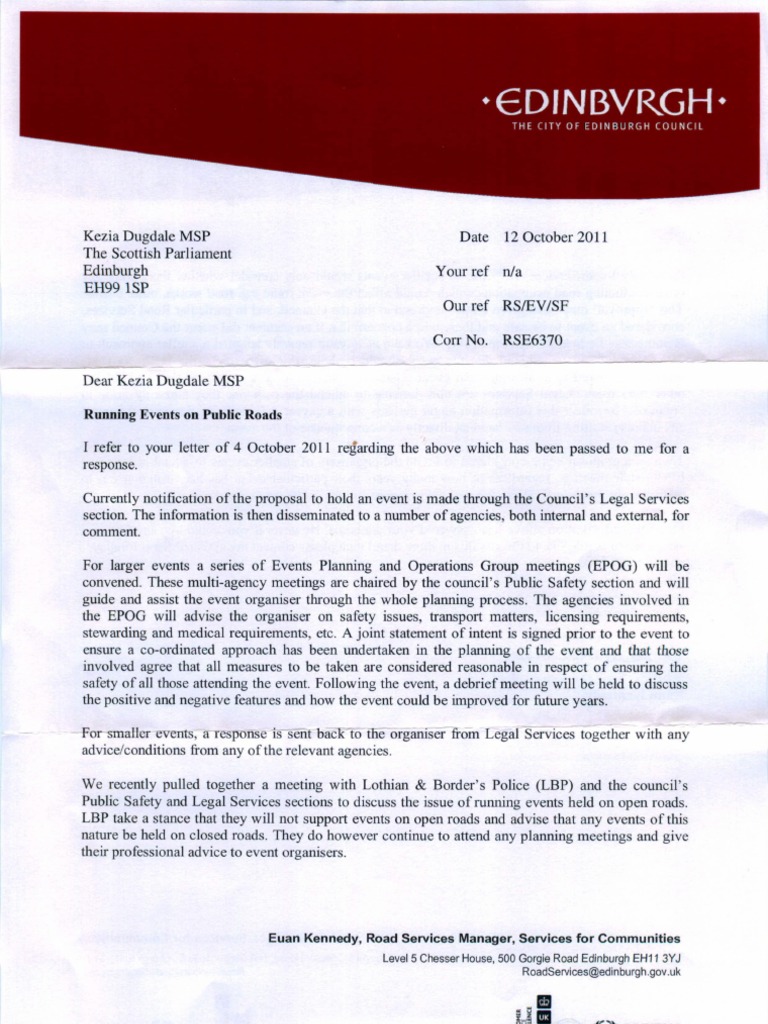 Guidelines for Running Public Road Events | PDF | Justice | Crime ...