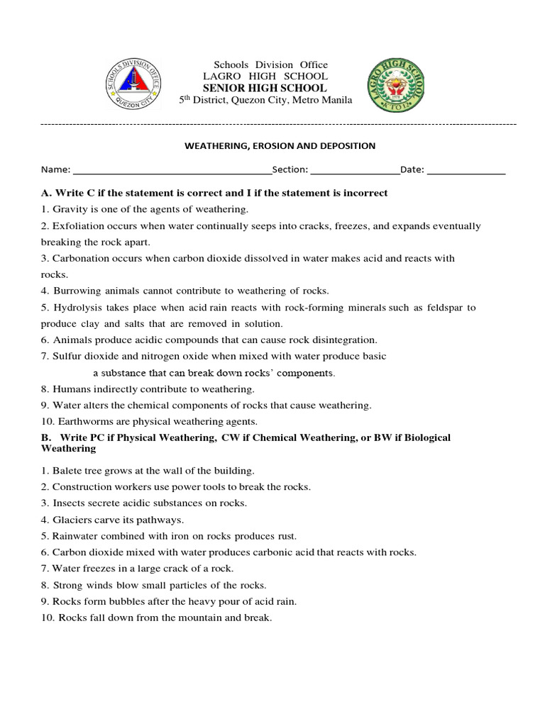 WEATHERING PDF Weathering Earth Sciences