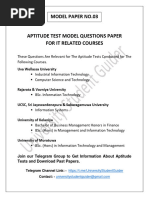 USG MODEL PAPER No.03 - IT Related Aptitude Tests