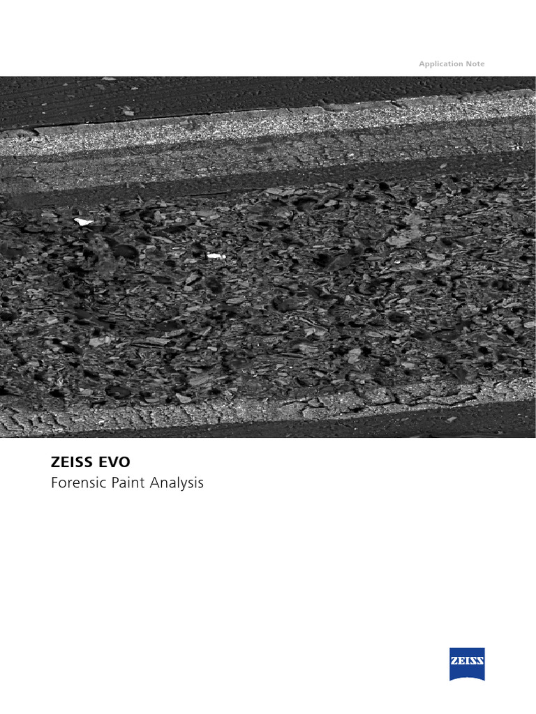 En Wp Evo Forensic Paint Analysis Pdf Scanning Electron Microscope