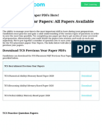 TCS Previous Year Paper PDFs Here!