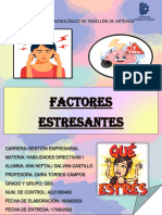 Examen 4 Habilidades Directivas (Factores Estresantes) Ana Neftali Galvan Castillo GB3