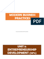 Unit 5 - Entrepreneurship Development