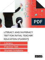 Literacy Practice Test Worked Solutions 2019
