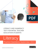 Lantite Literacy Practice Questions 2023