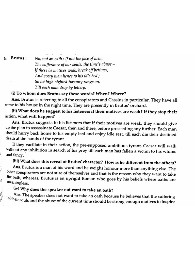 Julius Caesar Act 2 SC 1 RTCS | PDF