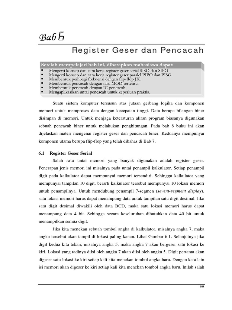 Memahami Register Geser dalam Komputer | PDF