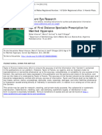 Age of Onset of Hyperopia - 2010