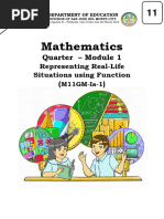 GenMath 11 - Q1 - Module 1 Represents Real-Life Situations Using Functions