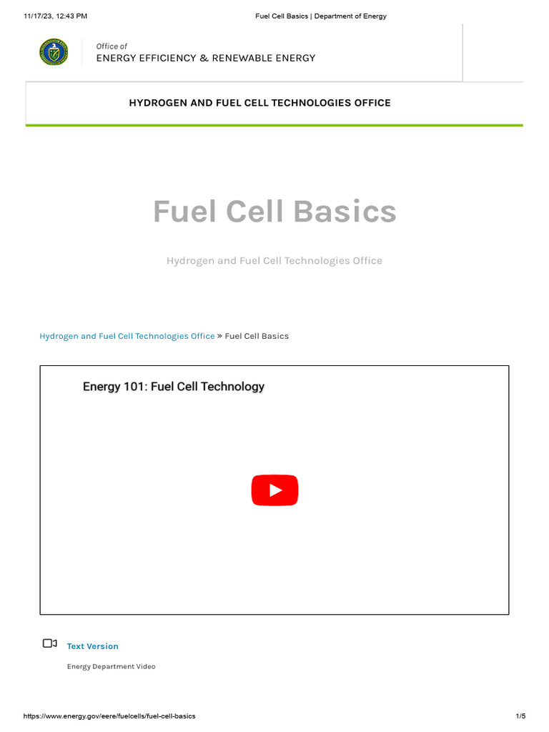 Fuel Cell Basics Department of Energy PDF Fuel Cell Cathode