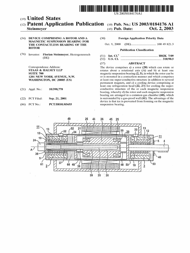 Device Comprising A Rotor and A Magnetic Suspension Bearing For The ...