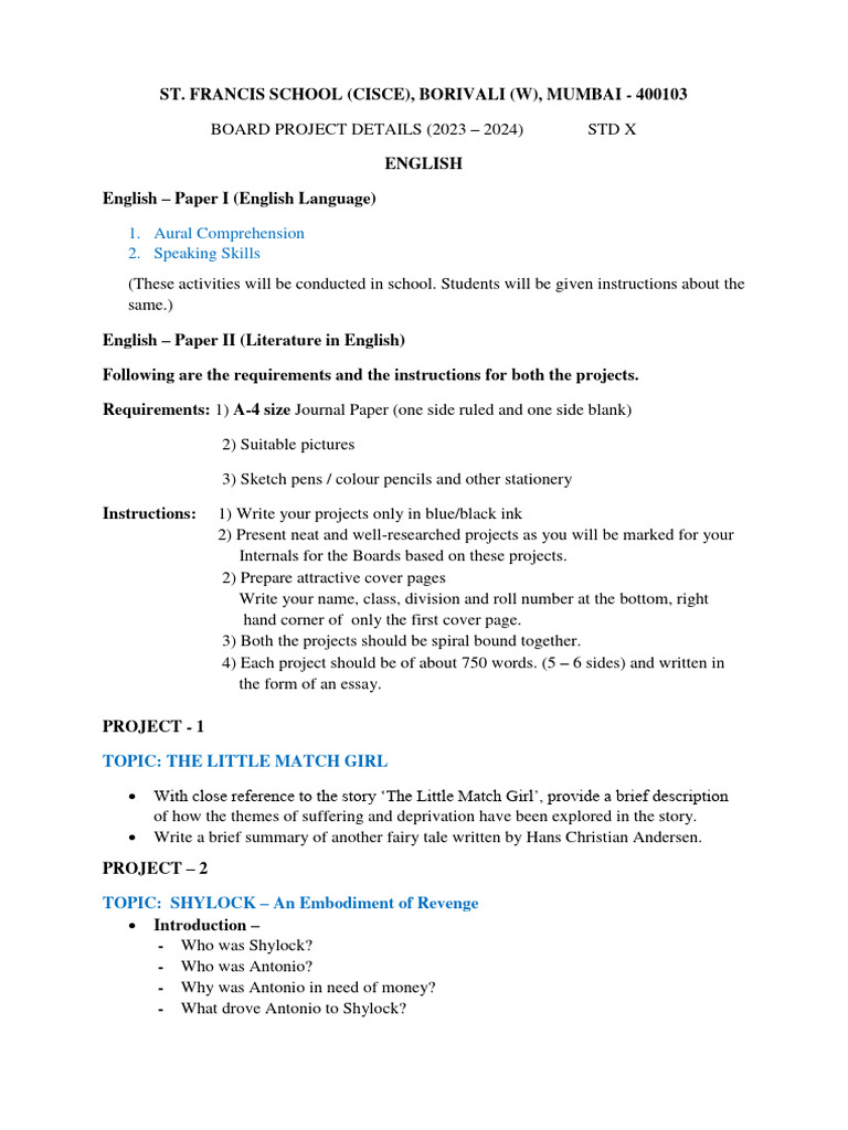 Project details std 10 2023 24 1 pdf quadratic equation