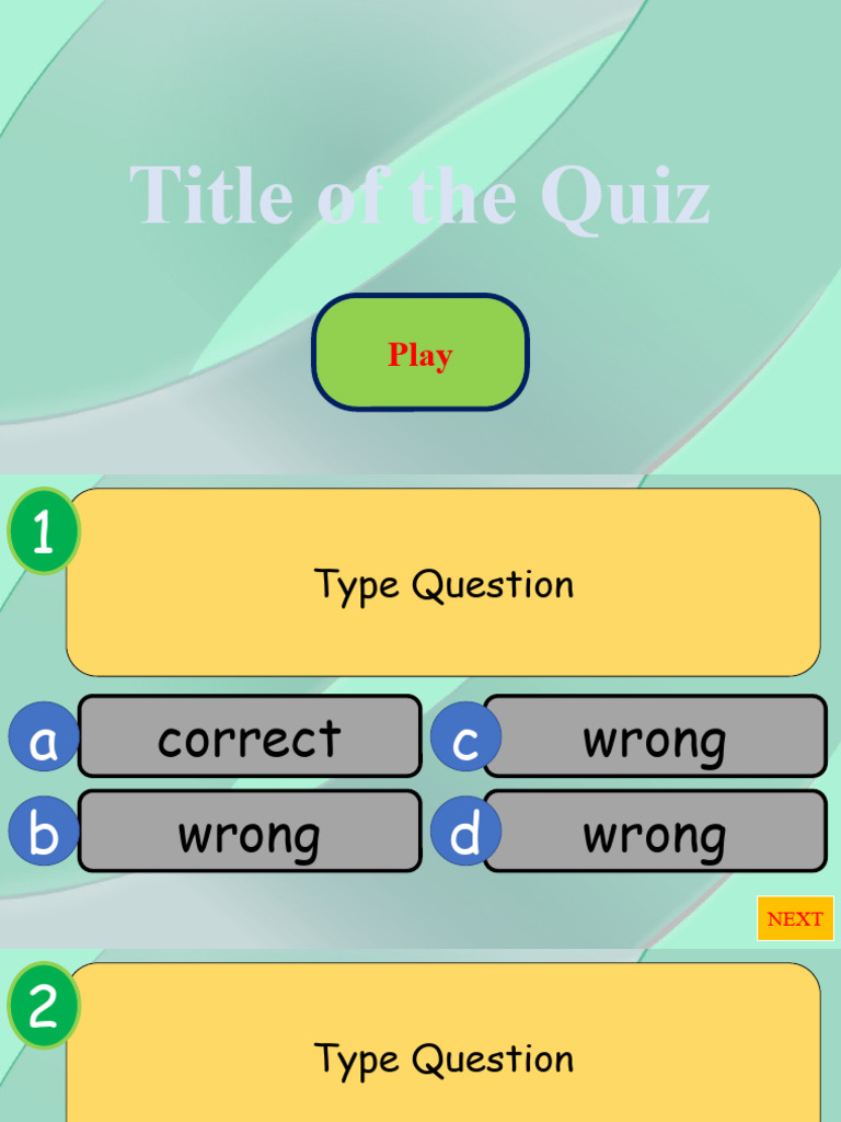 Interactive Quiz NO TIMER PDF