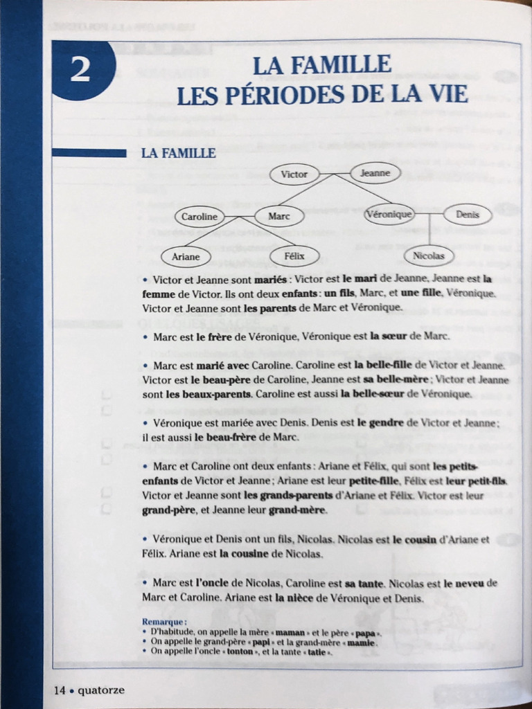 La Famille - FLE A1 | PDF