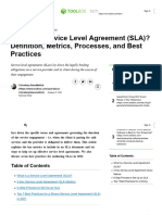 What Is A Service Level Agreement (SLA) - Definition, Metrics, Processes, and Best Practices