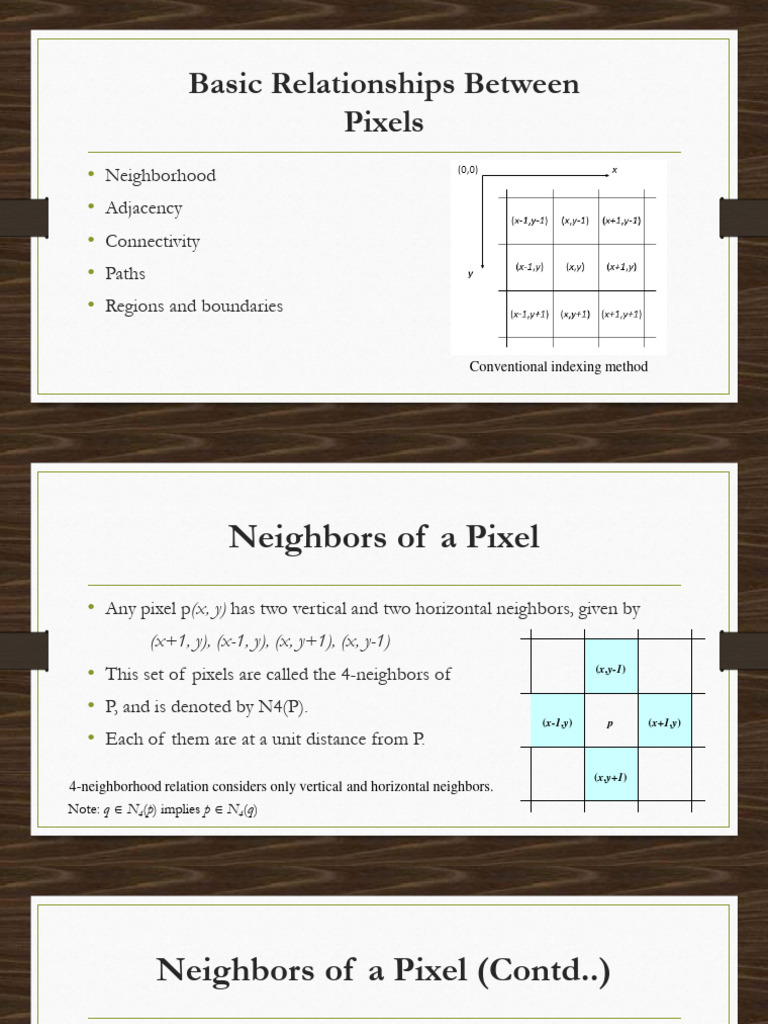 Explain The Basic Relationship Between Pixels